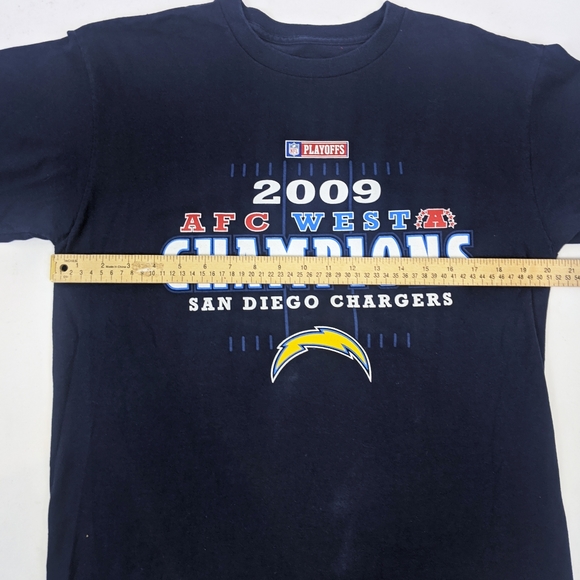 San Diego Chargers 2009 Playoffs Champions Tee Shirt Graphic T Mens M NFL Blue - Picture 6 of 9